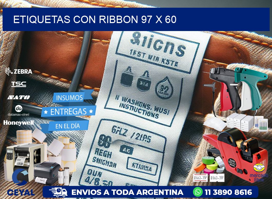 etiquetas con ribbon 97 x 60