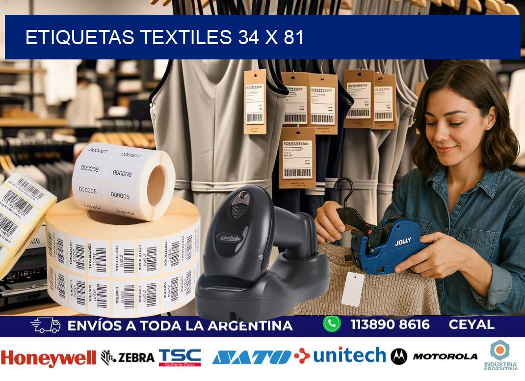 etiquetas textiles 34 x 81