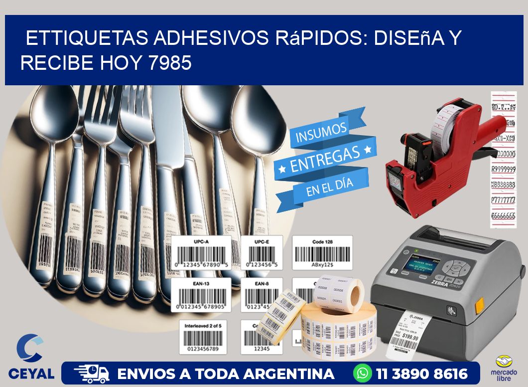 ettiquetas Adhesivos Rápidos: Diseña y Recibe Hoy 7985