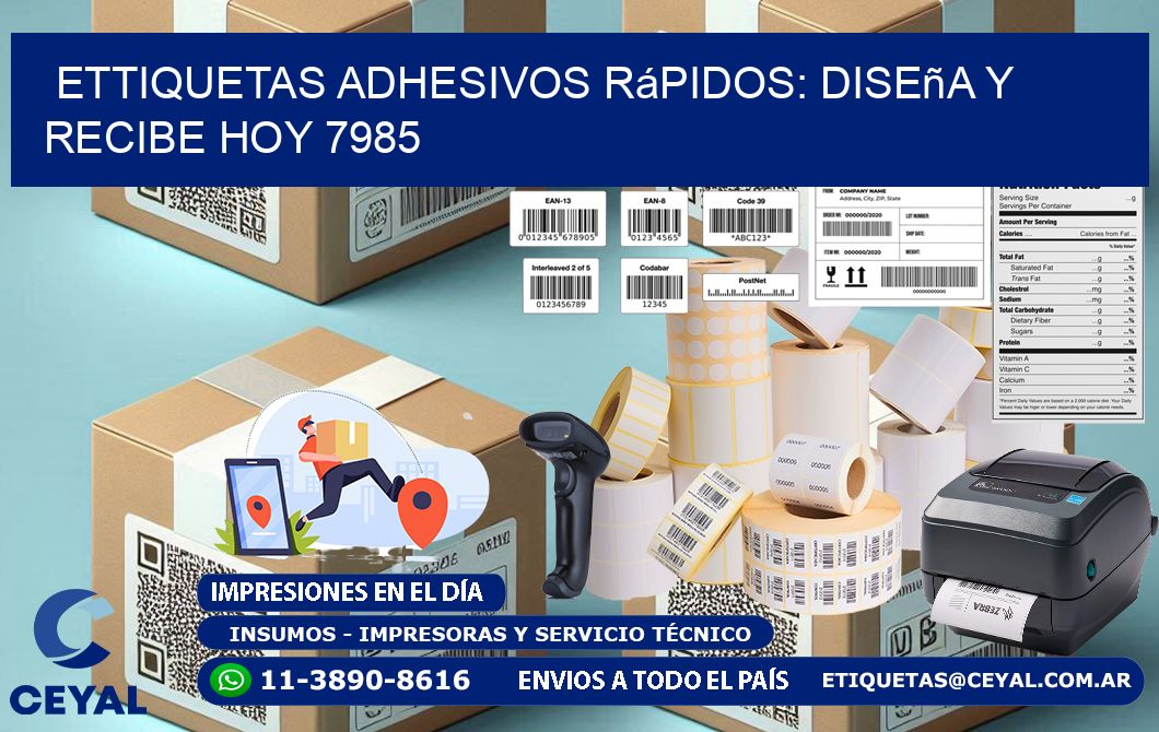 ettiquetas Adhesivos Rápidos: Diseña y Recibe Hoy 7985