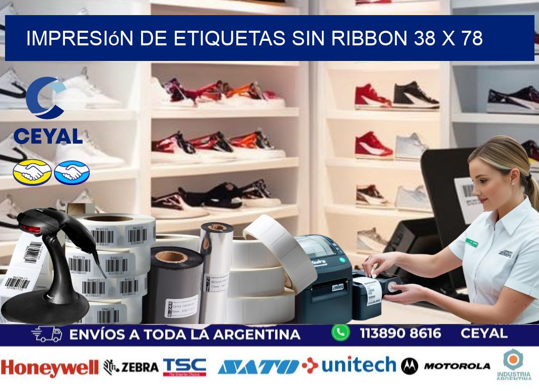 impresión de etiquetas sin ribbon 38 x 78