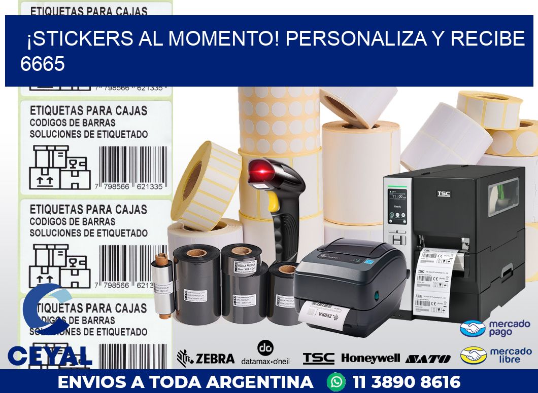¡Stickers al Momento! Personaliza y Recibe 6665