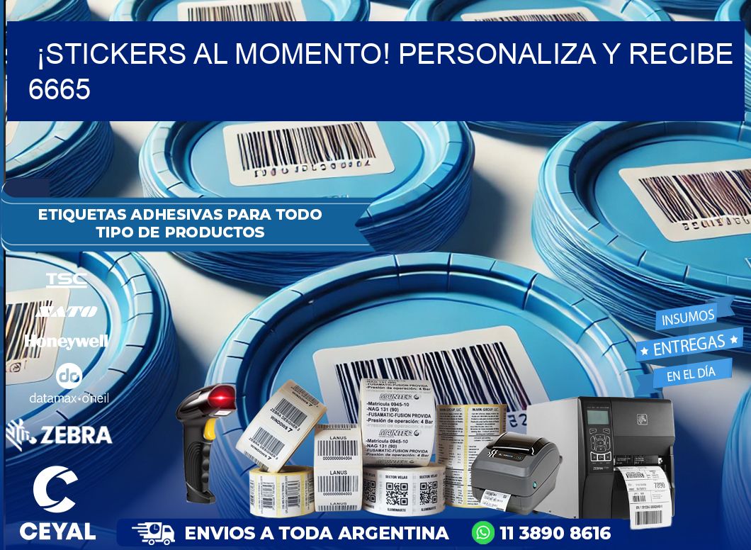 ¡Stickers al Momento! Personaliza y Recibe 6665