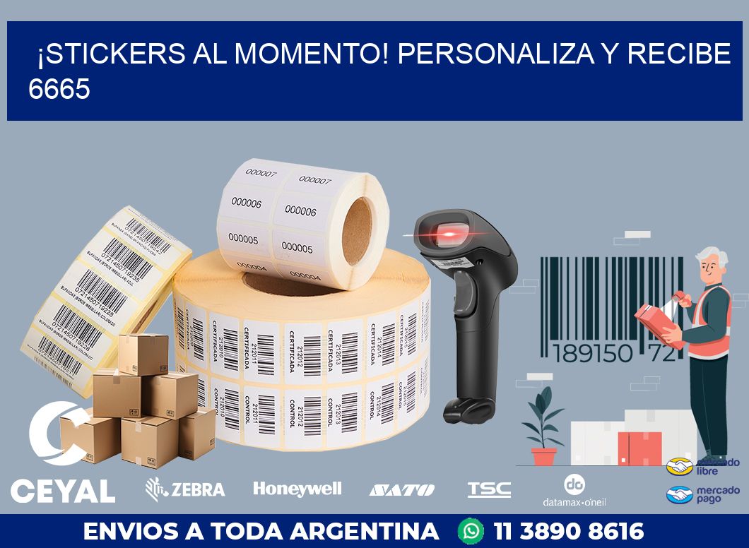 ¡Stickers al Momento! Personaliza y Recibe 6665