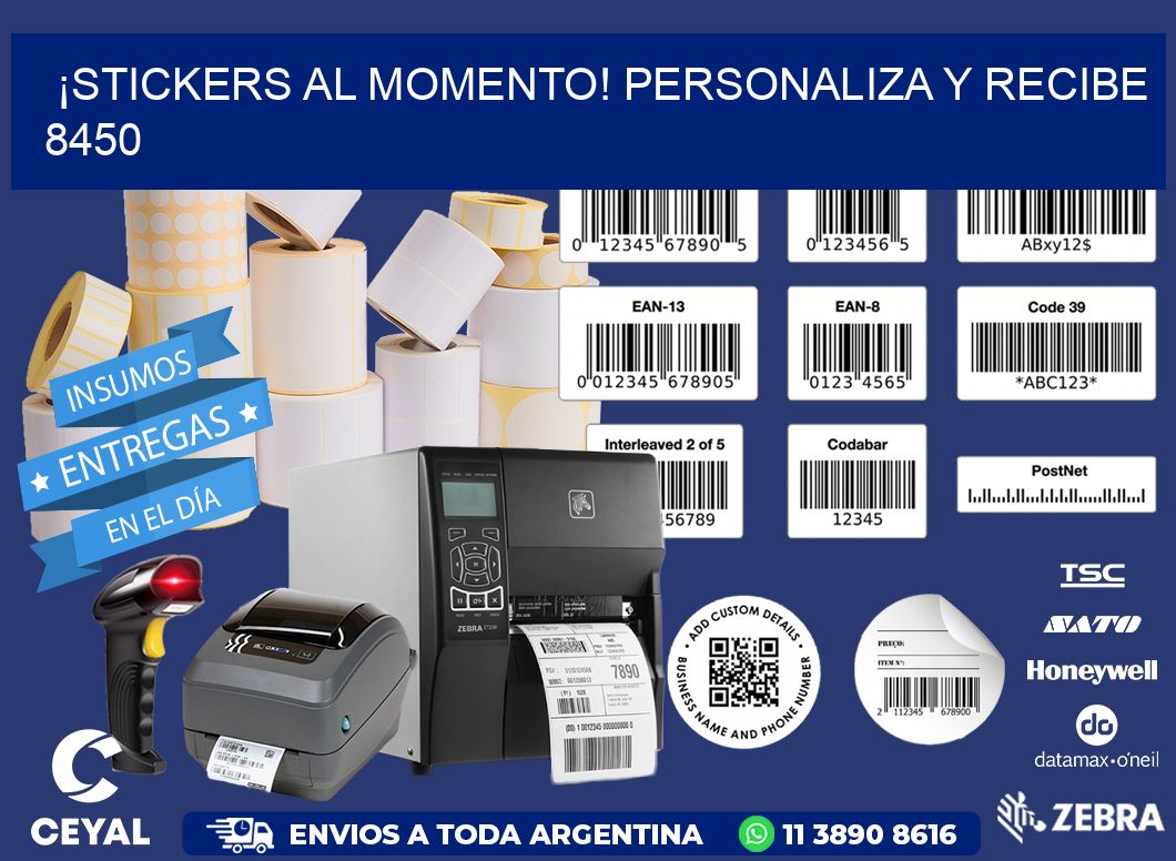 ¡Stickers al Momento! Personaliza y Recibe 8450