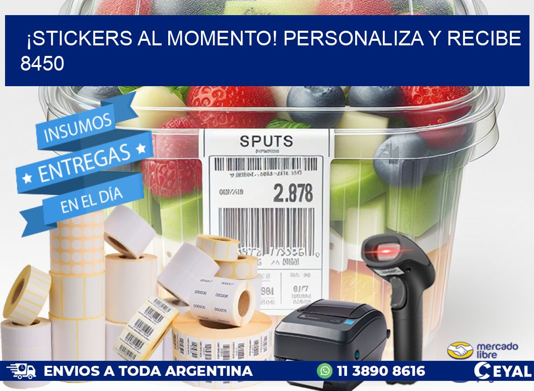 ¡Stickers al Momento! Personaliza y Recibe 8450