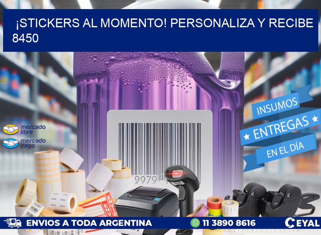 ¡Stickers al Momento! Personaliza y Recibe 8450
