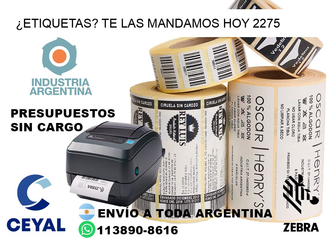 ¿Etiquetas? Te las Mandamos Hoy 2275