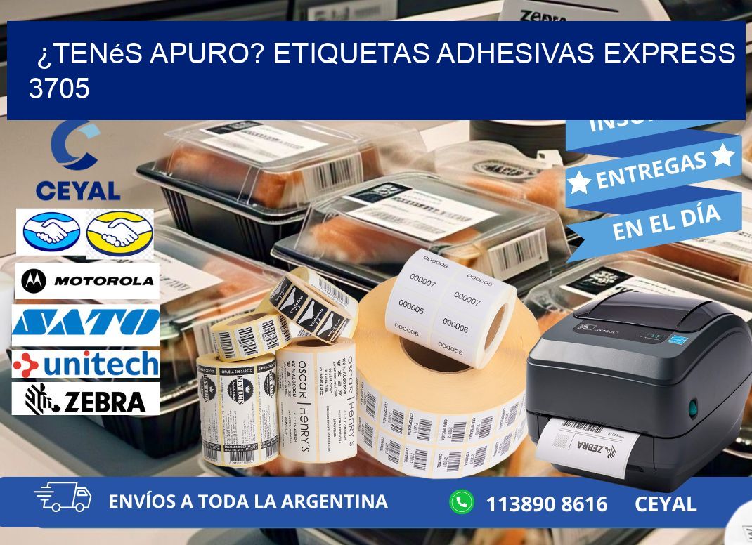 ¿Tenés Apuro? Etiquetas Adhesivas Express 3705