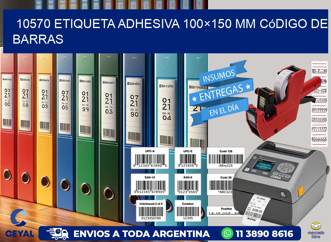 10570 etiqueta adhesiva 100×150 mm código de barras