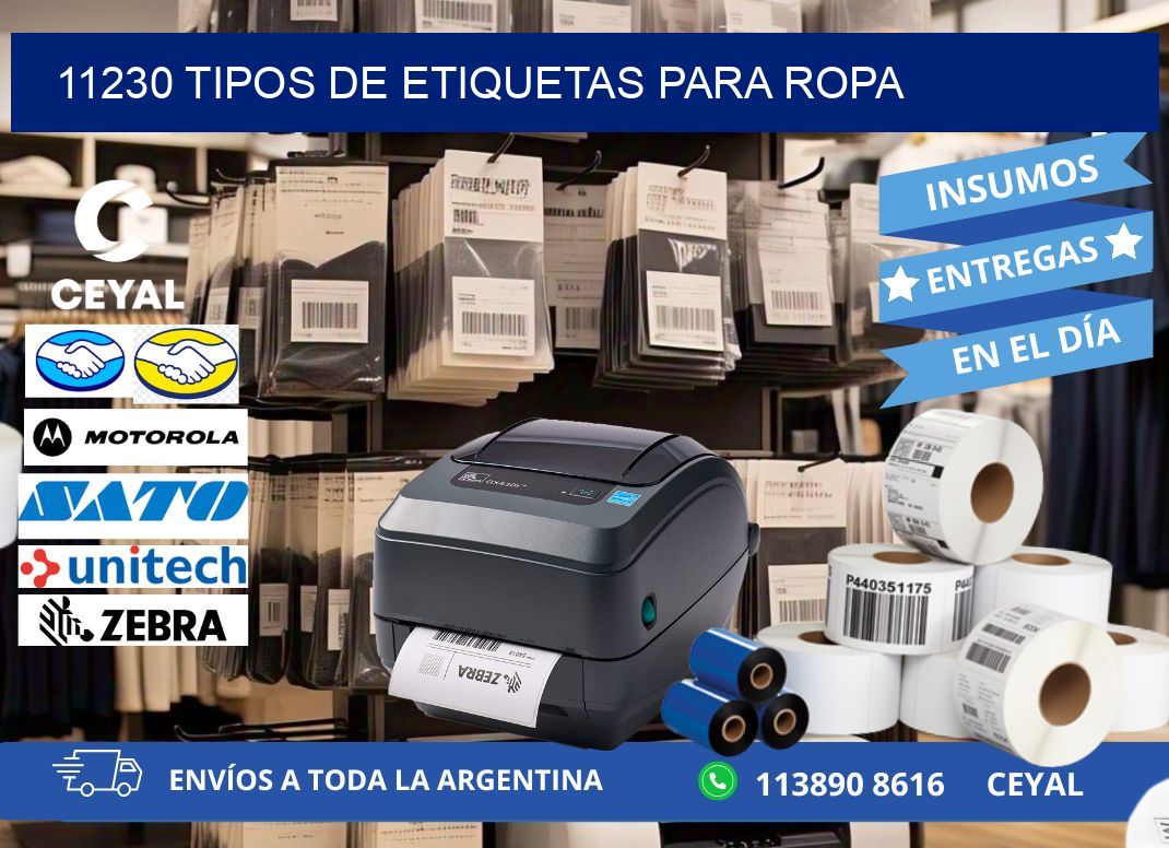 11230 tipos de etiquetas para ropa