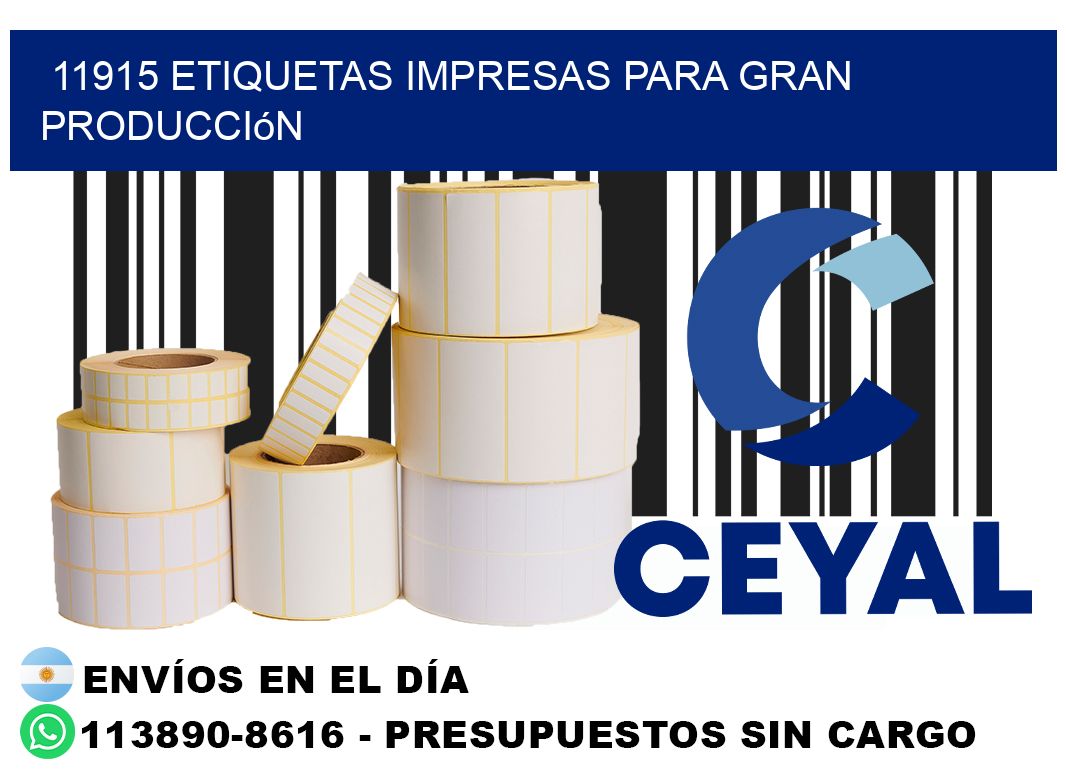 11915 Etiquetas impresas para gran producción