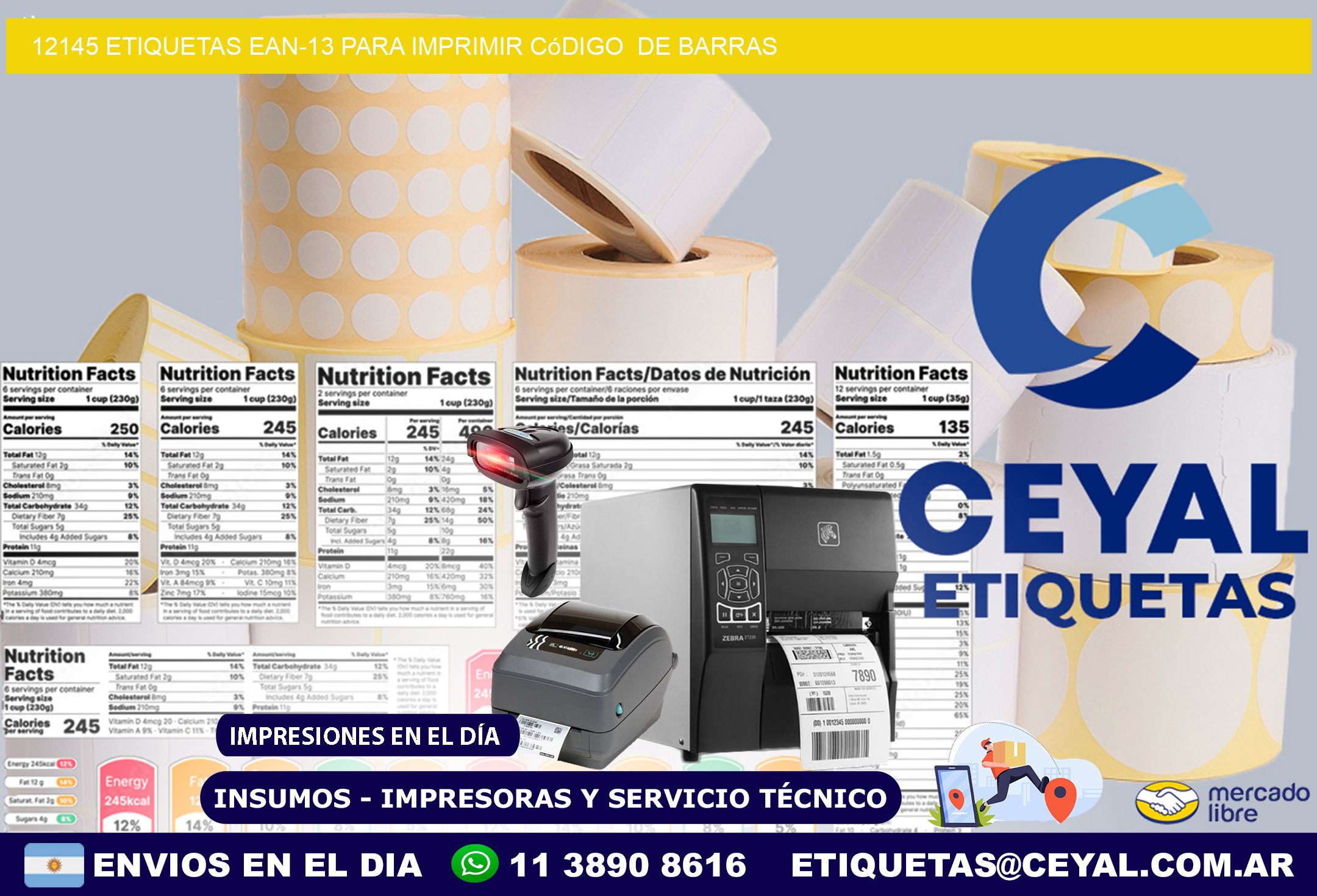 12145 etiquetas ean-13 para imprimir código  de barras