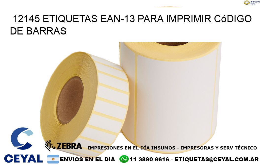 12145 etiquetas ean-13 para imprimir código  de barras