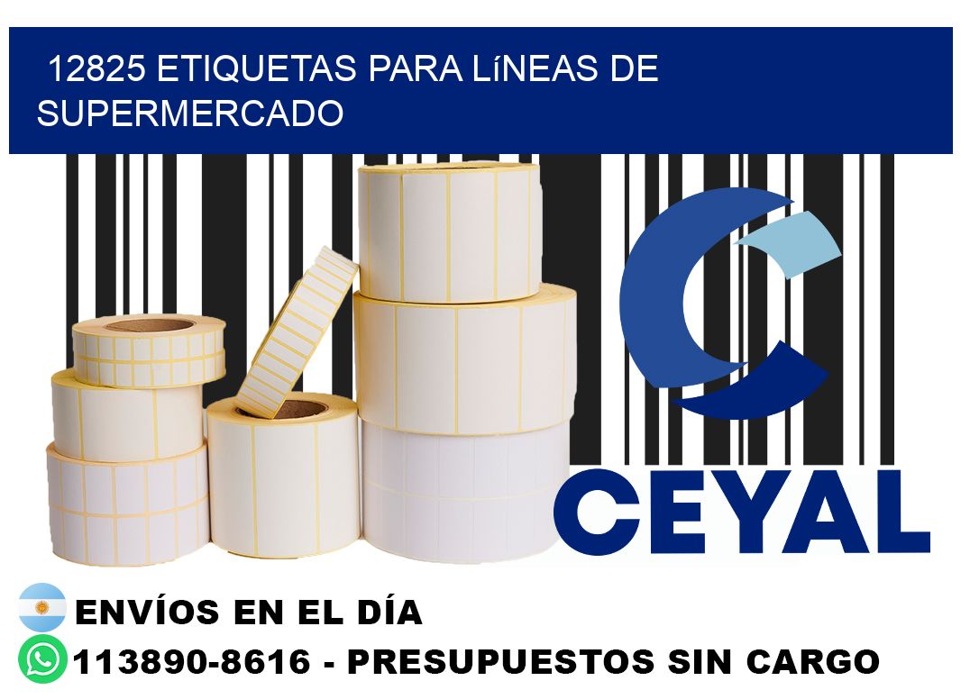 12825 Etiquetas para líneas de supermercado