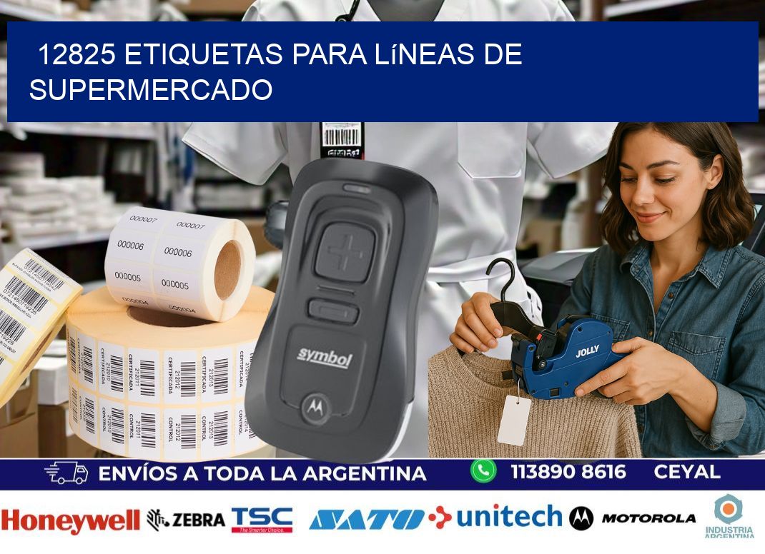 12825 Etiquetas para líneas de supermercado