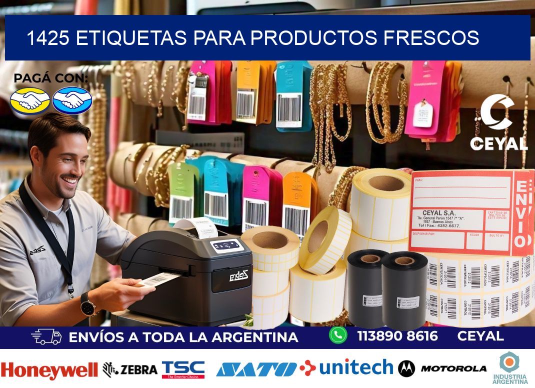 1425 Etiquetas para productos frescos