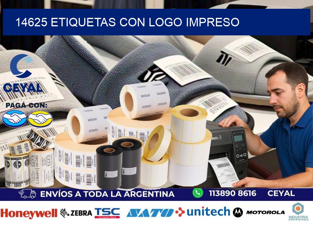 14625 Etiquetas con logo impreso