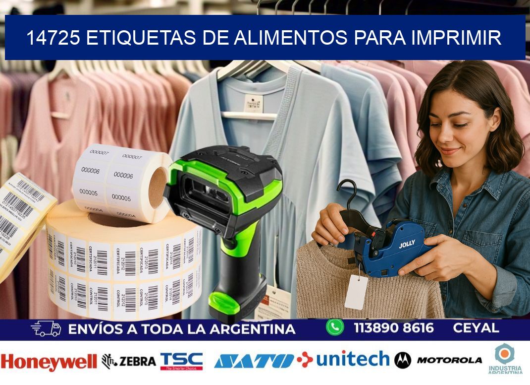 14725 Etiquetas de alimentos para imprimir