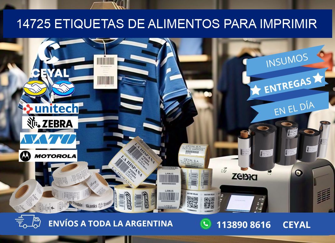 14725 Etiquetas de alimentos para imprimir