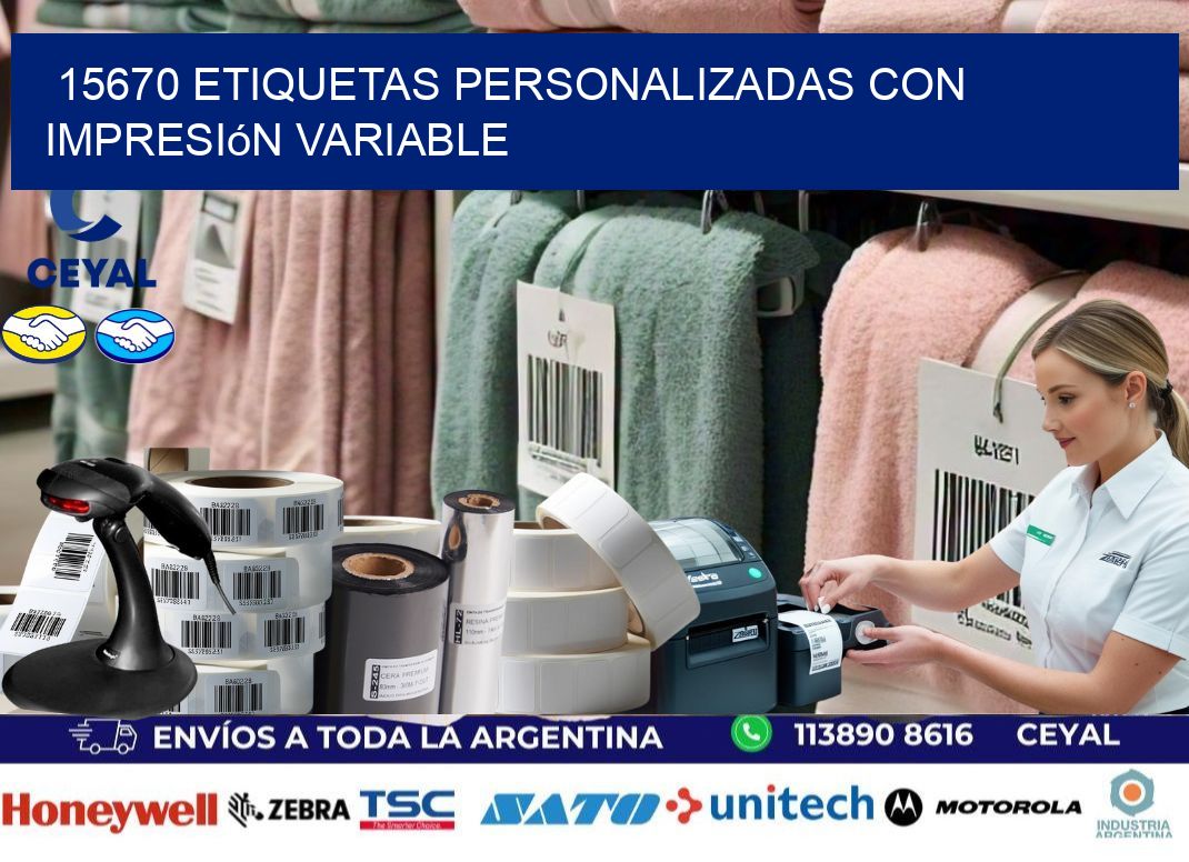 15670 etiquetas personalizadas con impresión variable