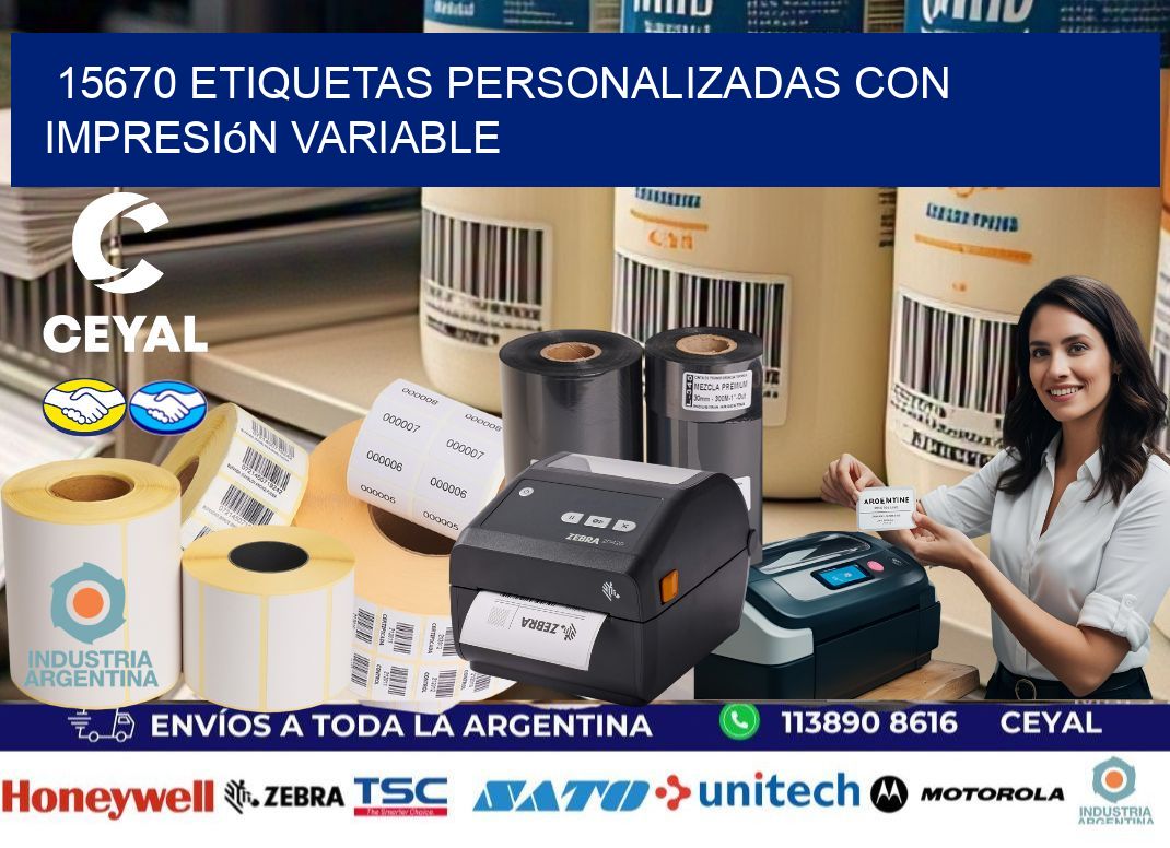15670 etiquetas personalizadas con impresión variable