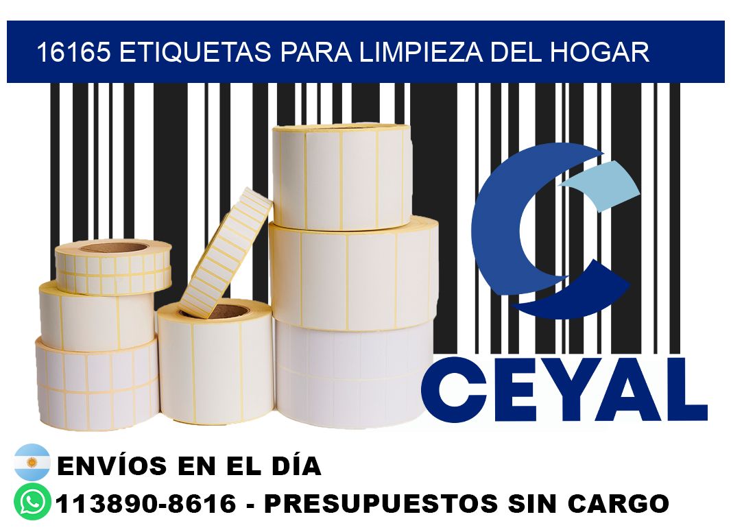 16165 Etiquetas para limpieza del hogar