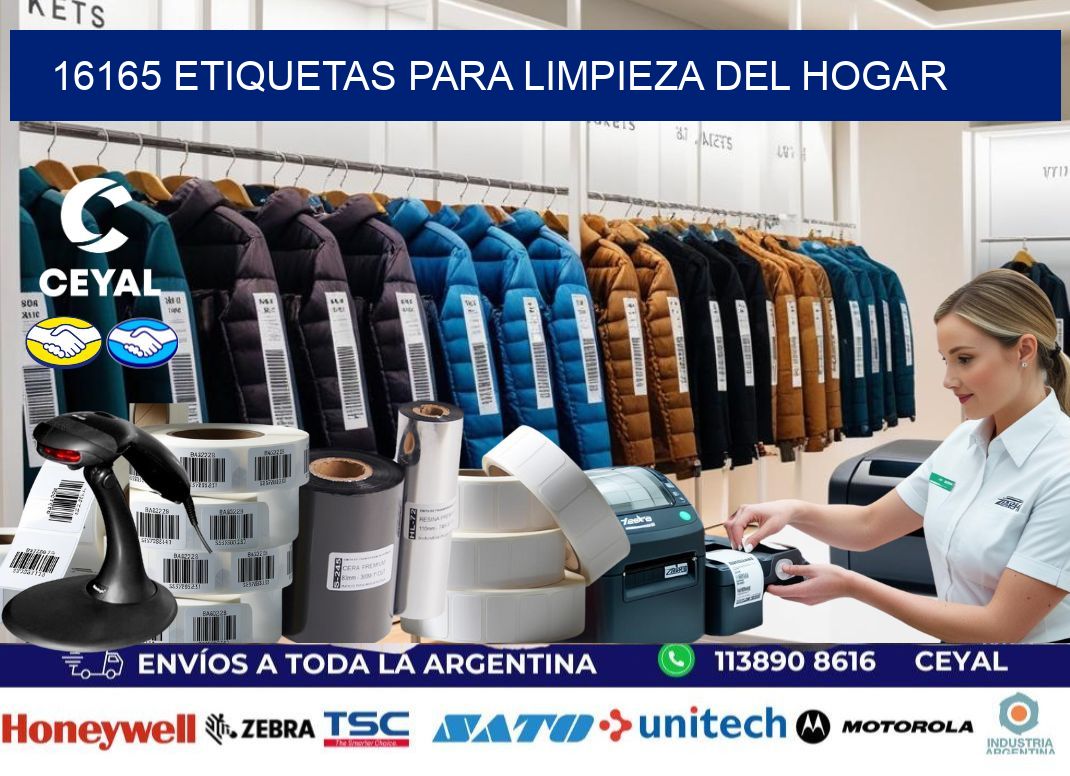 16165 Etiquetas para limpieza del hogar