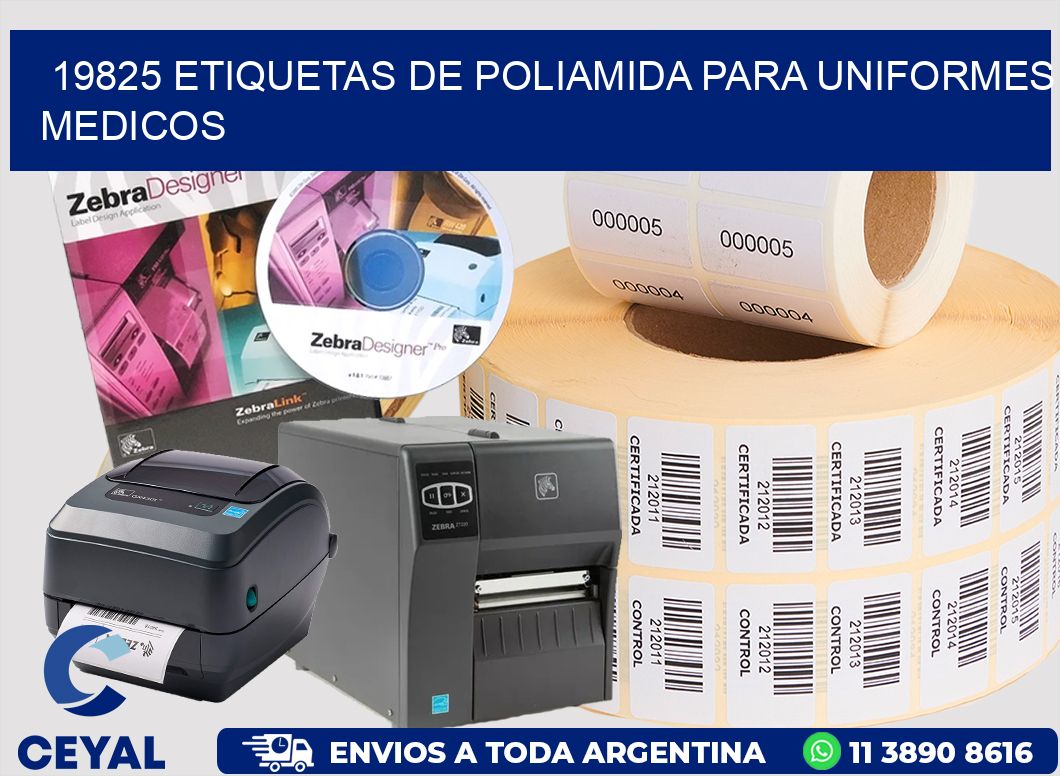 19825 Etiquetas de poliamida para uniformes medicos