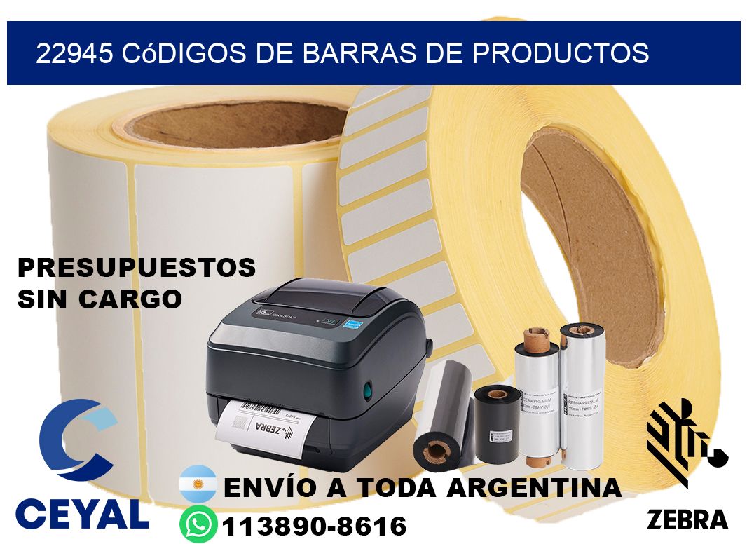 22945 Códigos de barras de productos