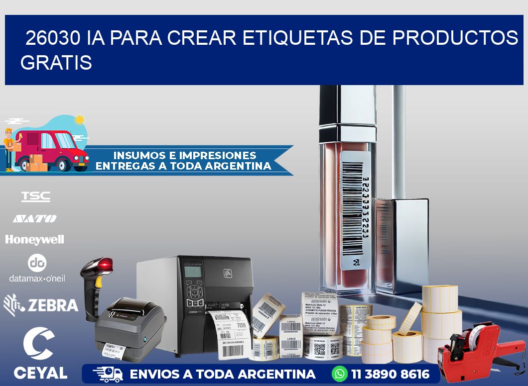 26030 IA para crear etiquetas de productos gratis
