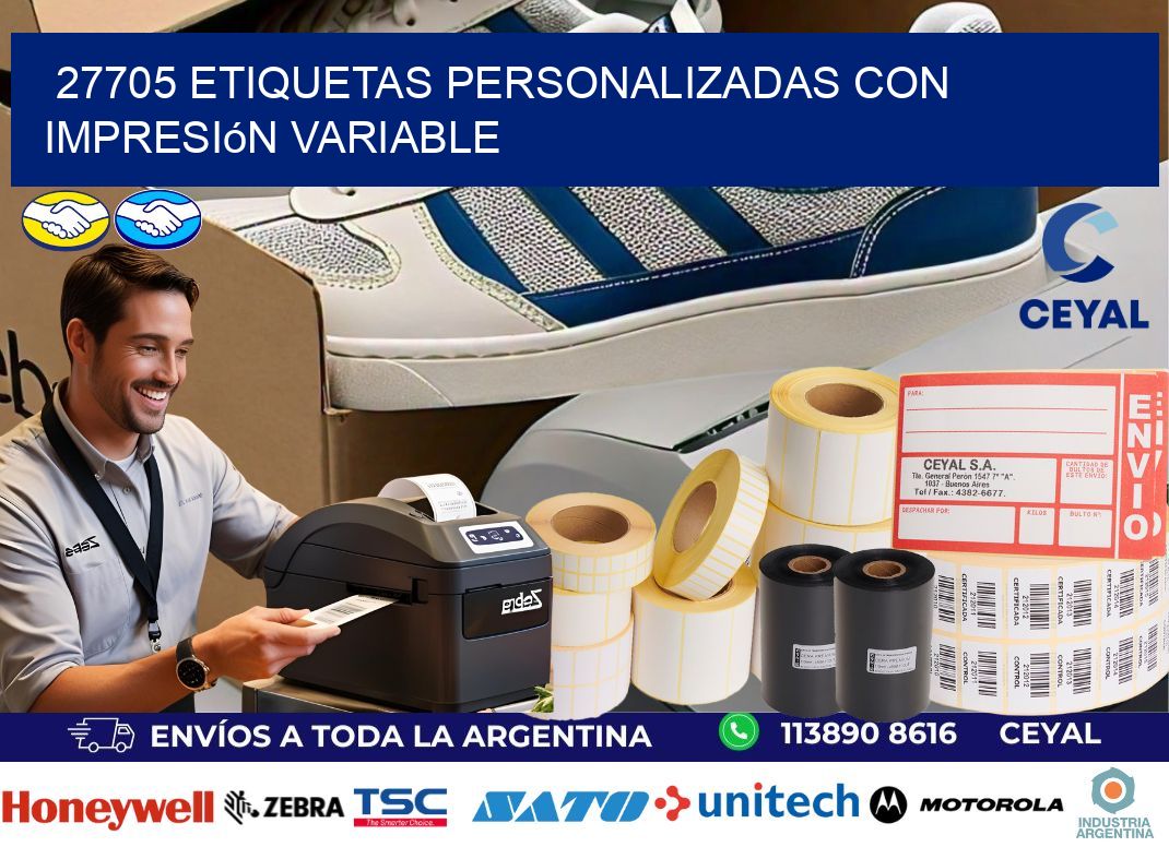 27705 etiquetas personalizadas con impresión variable
