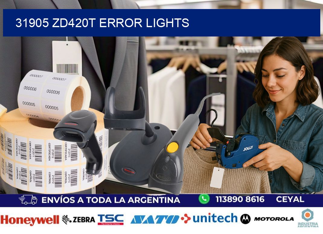 31905 ZD420t error lights