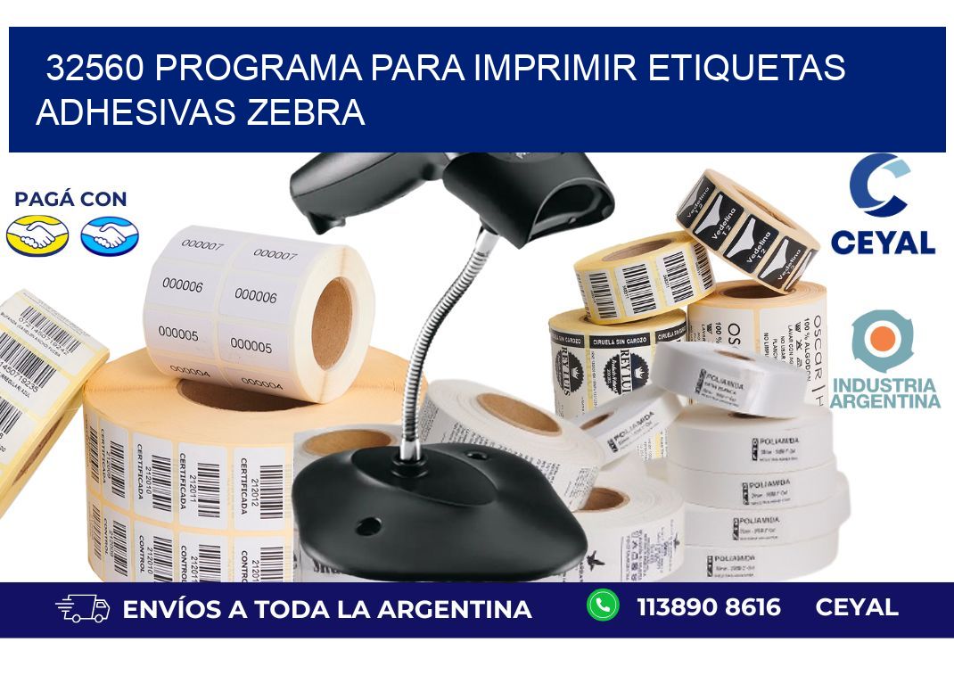 32560 Programa para imprimir etiquetas adhesivas zebra