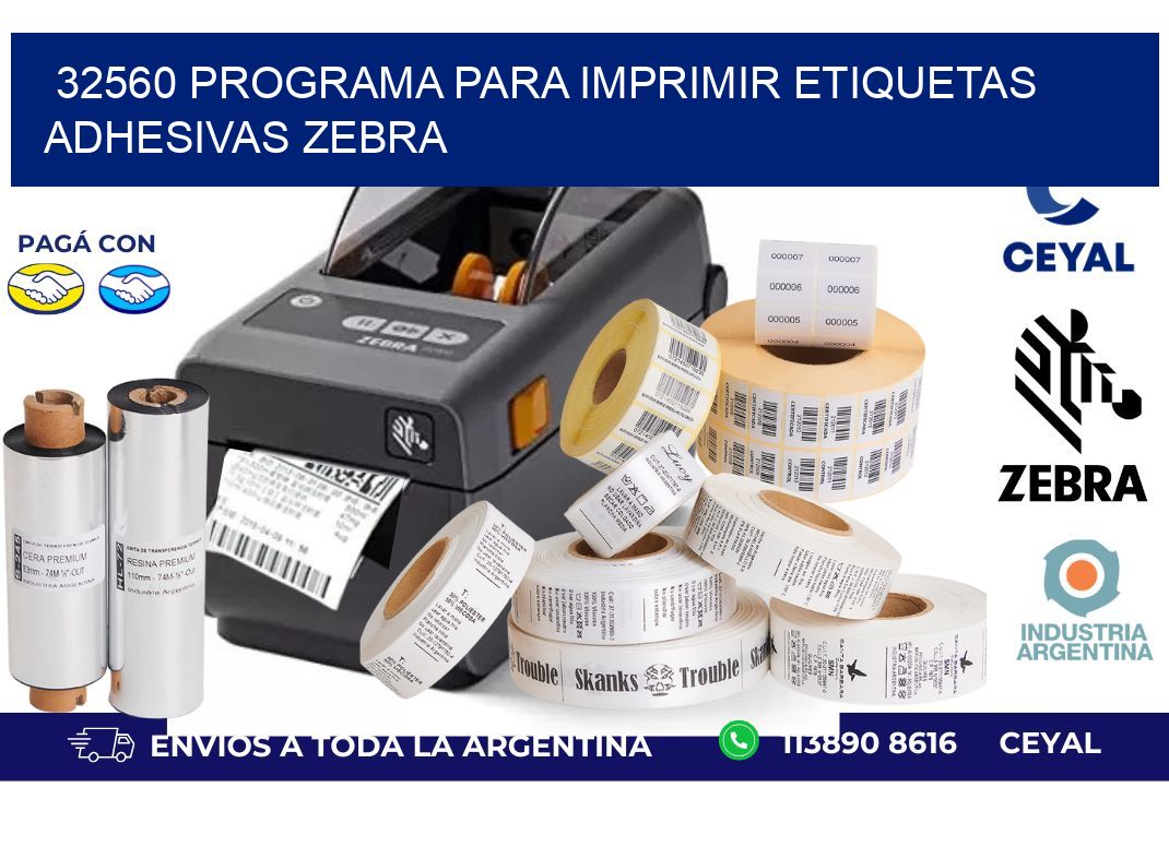 32560 Programa para imprimir etiquetas adhesivas zebra
