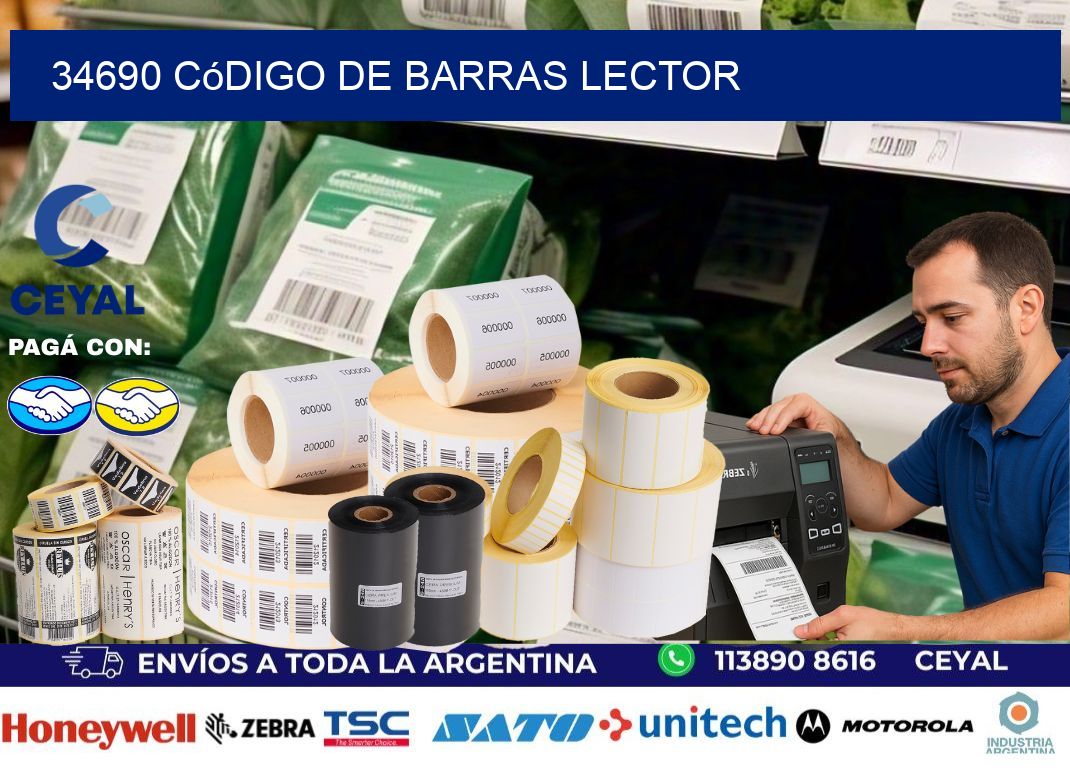 34690 Código de barras lector