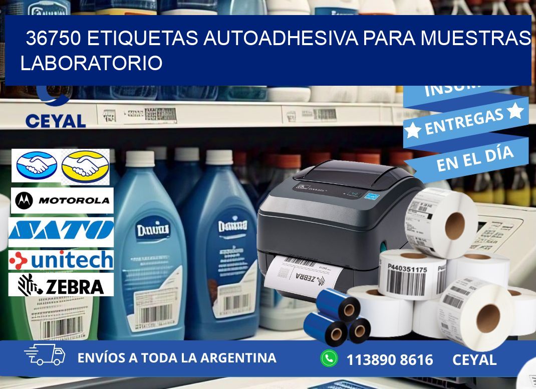 36750 etiquetas autoadhesiva para muestras laboratorio