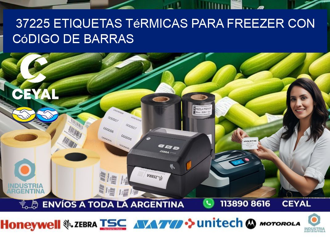 37225 etiquetas térmicas para freezer con código de barras
