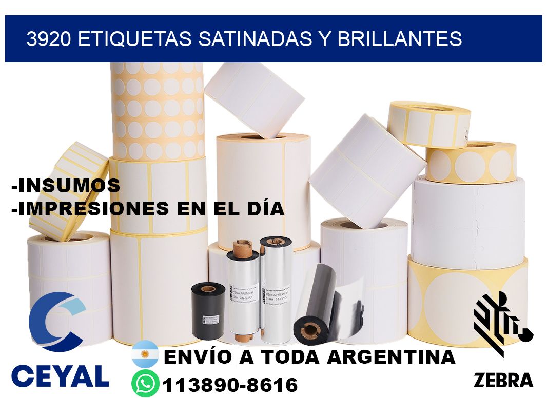 3920 Etiquetas satinadas y brillantes