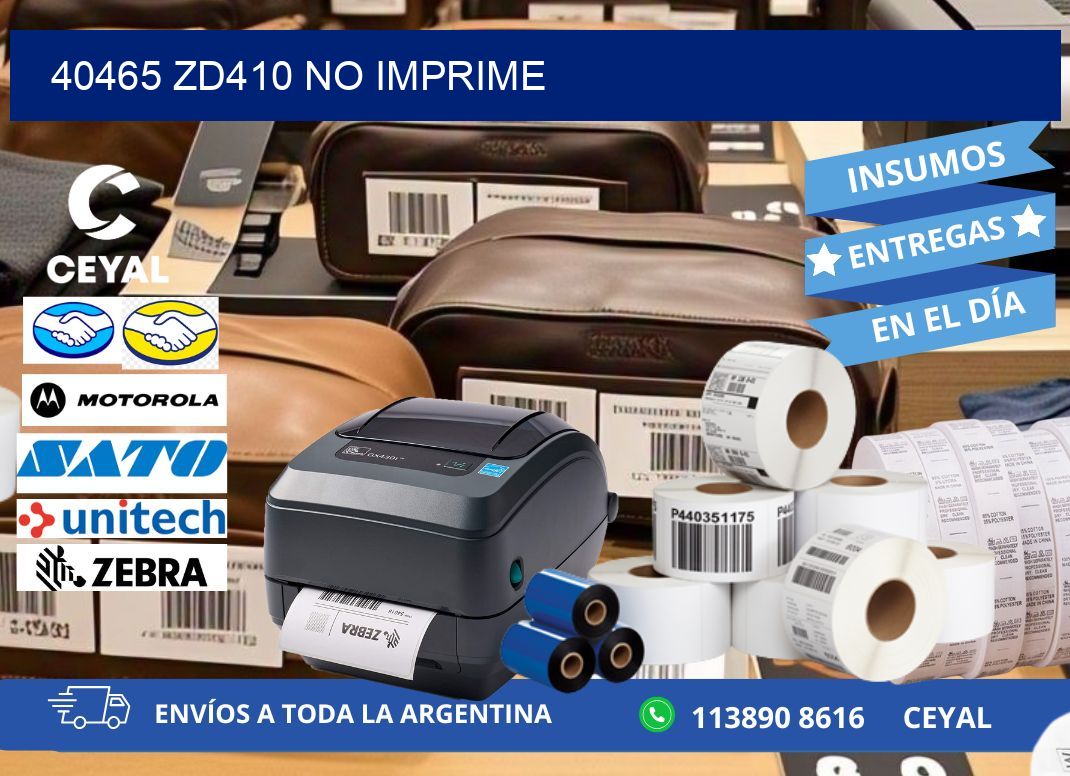 40465 ZD410 no imprime