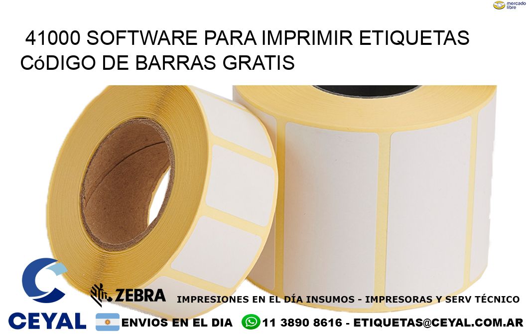 41000 Software para imprimir etiquetas código de barras gratis