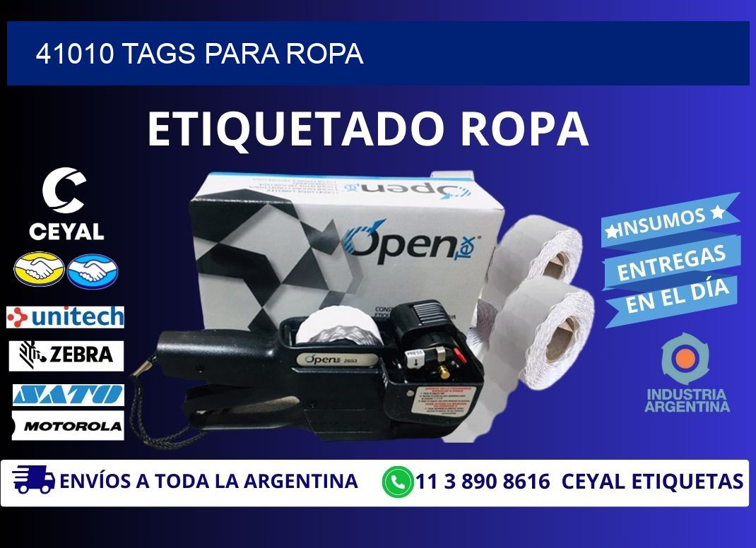 41010 Tags para ropa