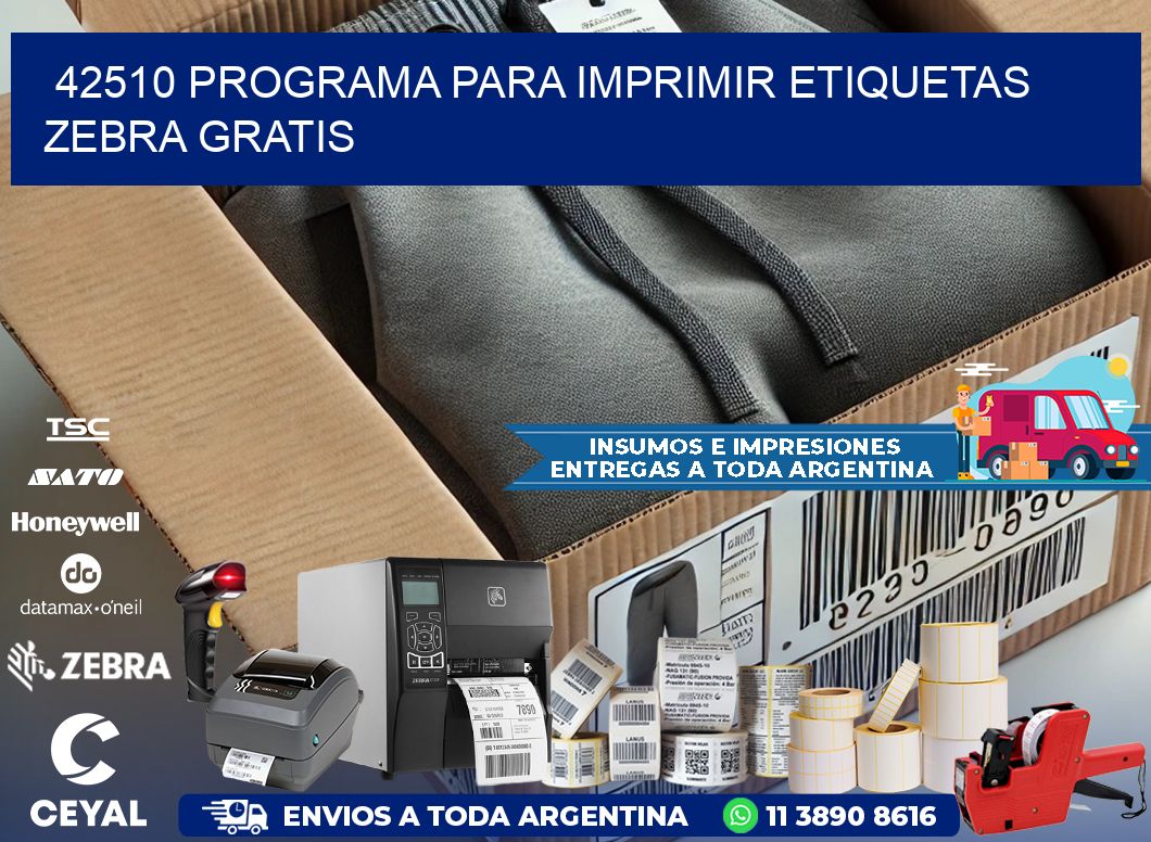 42510 Programa para imprimir etiquetas Zebra gratis