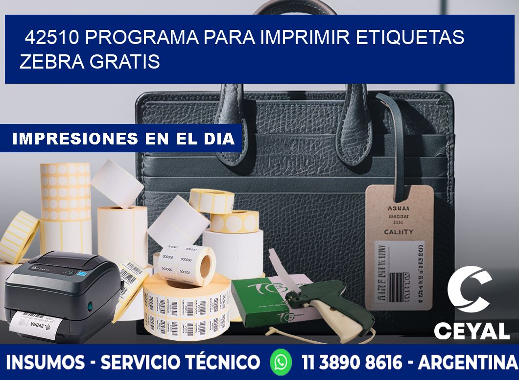 42510 Programa para imprimir etiquetas Zebra gratis