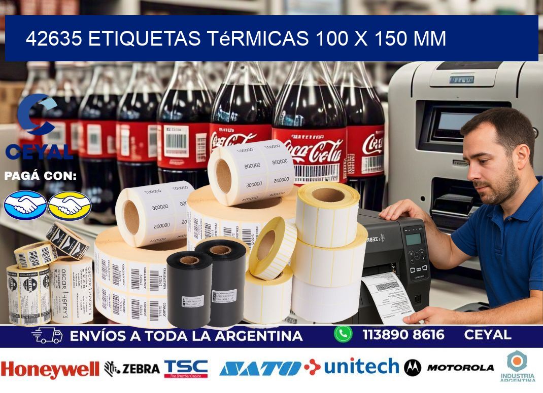 42635 Etiquetas Térmicas 100 X 150 Mm