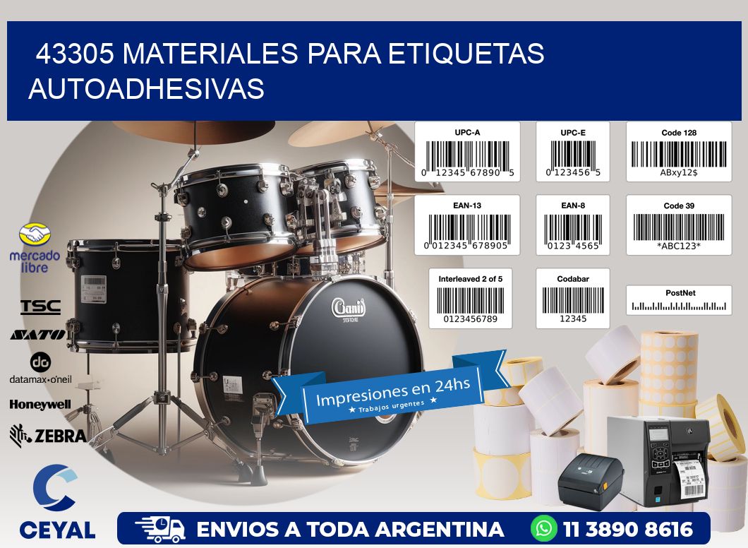 43305 materiales para etiquetas autoadhesivas