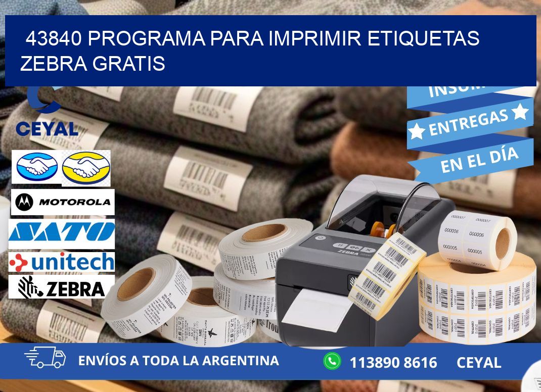 43840 Programa para imprimir etiquetas Zebra gratis