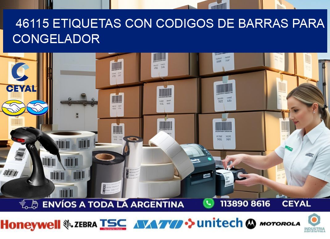 46115 Etiquetas con codigos de barras para congelador