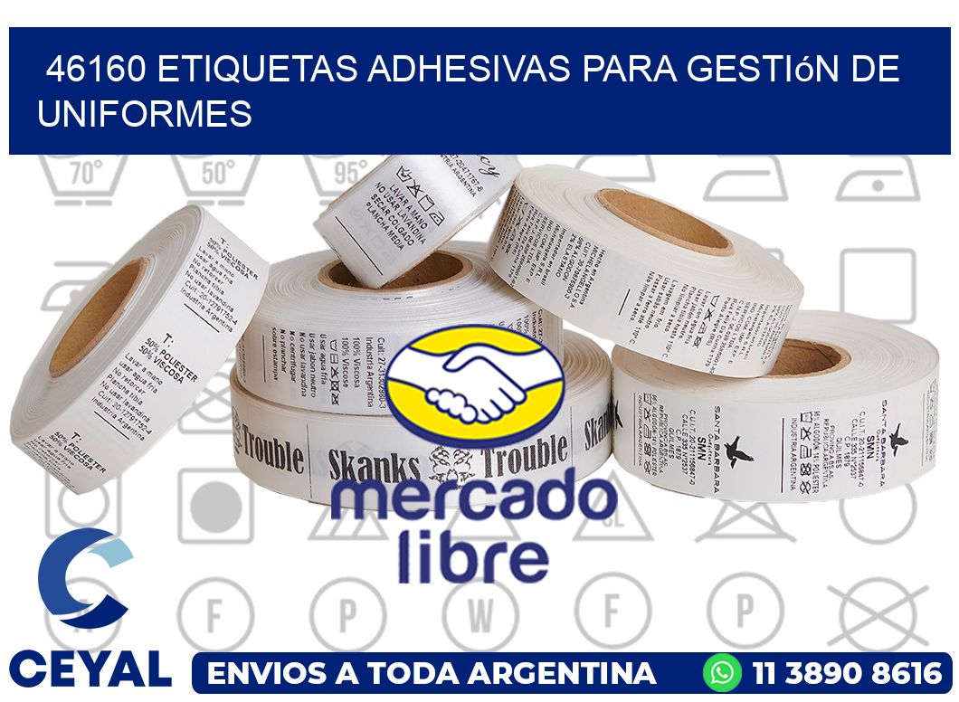 46160 Etiquetas adhesivas para gestión de uniformes