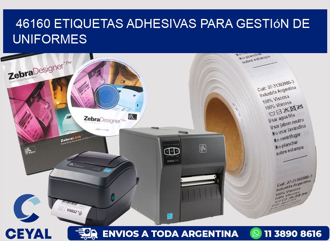 46160 Etiquetas adhesivas para gestión de uniformes
